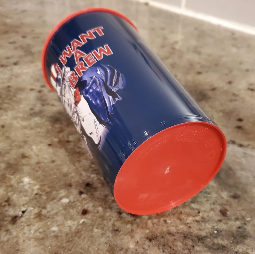 22oz Patriotic Brew Cheers Reusable Plastic Cups, Red, Wht, Blue (2 Cups) - Picture 3 of 10